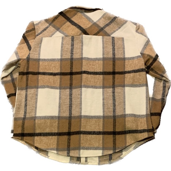 Brown Flannel Jacket | Plaid Shacket | Men's L - Picture 2 of 3